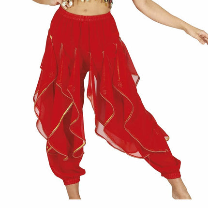 Buikdanseres Broek Rood Dames Luxe van Fiestas Guirca koop je bij Partywinkel