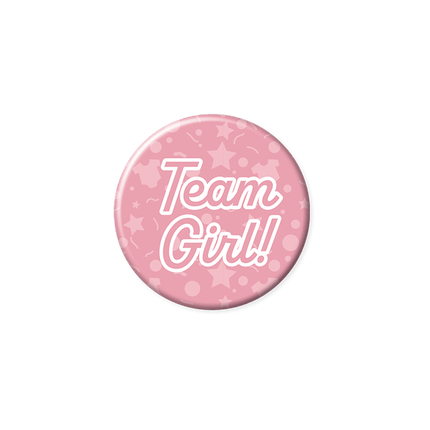 Button Team Girl 5,5cm van Paper Dreams koop je bij Partywinkel