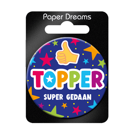 Ciemnoniebieski Button Topper 5,5 cm