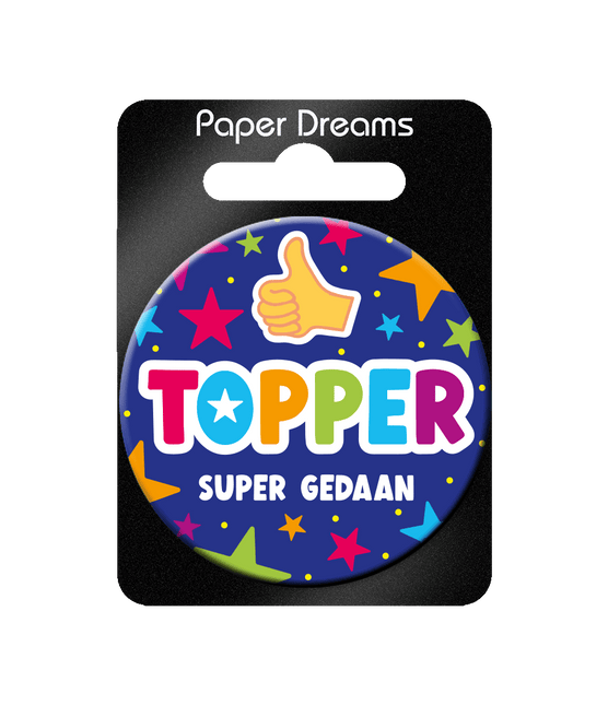 Ciemnoniebieski Button Topper 5,5 cm