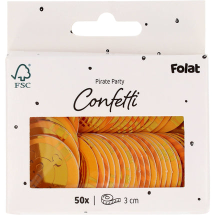 Złote monety konfetti 50szt
