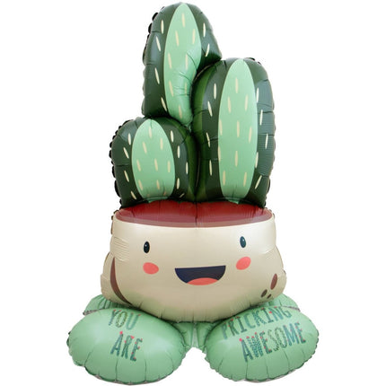 Cactus Helium Ballon Met Standaard Leeg 81cm van Folat koop je bij Partywinkel
