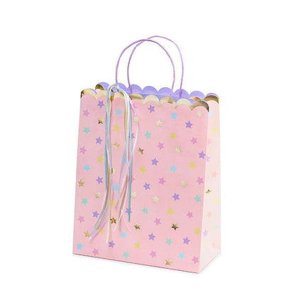 Cadeautasje Sterren Roze 32cm van Partydeco koop je bij Partywinkel