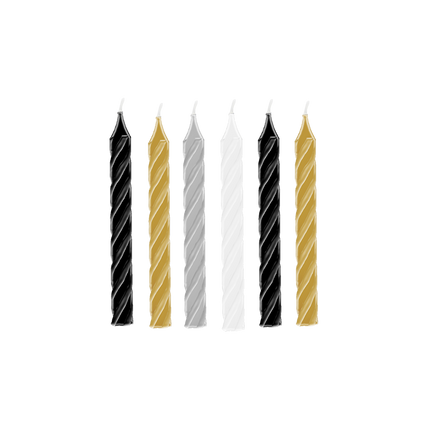 Świece Mix Gold Silver White Black