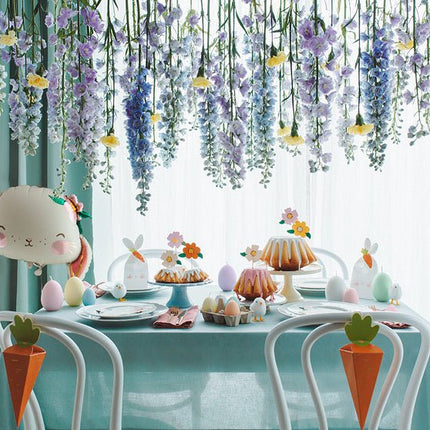 Caketopper Bloemen Mix 13cm 8st van Partydeco koop je bij Partywinkel