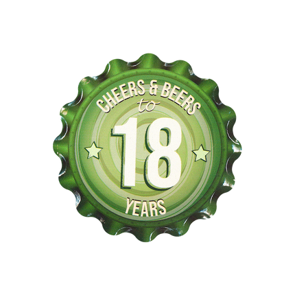 18 Year Coasters Green 11cm