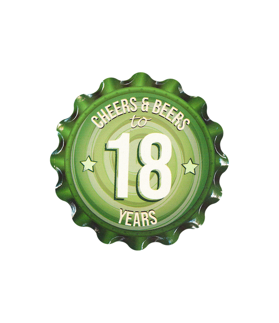 18 Year Coasters Green 11cm