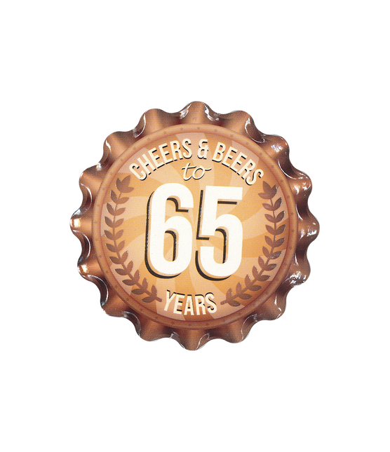 65 Years Coasters 11cm