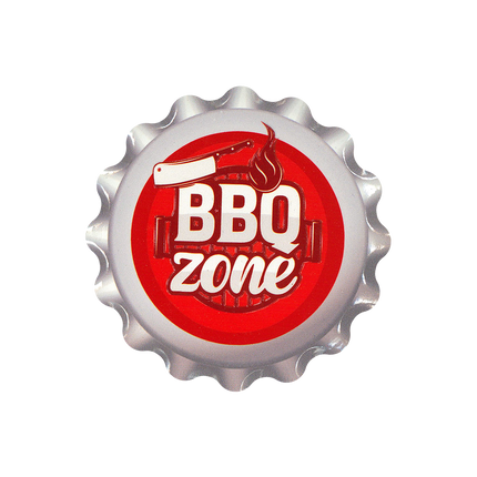 Czerwono białe podstawki Bbq Zone 11cm