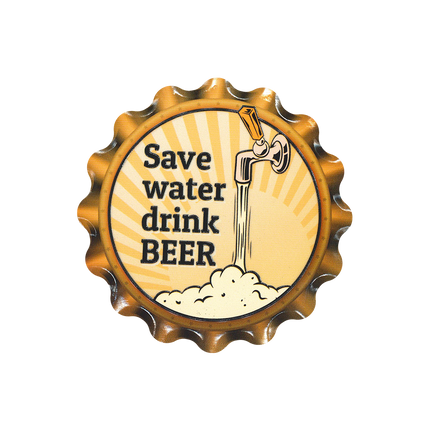 Żółto-białe podstawki Save Water 11cm