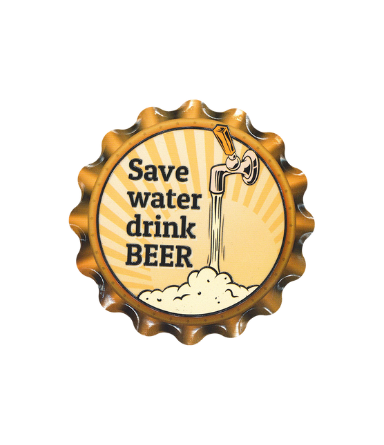 Żółto-białe podstawki Save Water 11cm