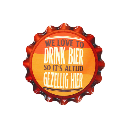 Żółto-czerwone podstawki We Love To Drink Bear 11cm