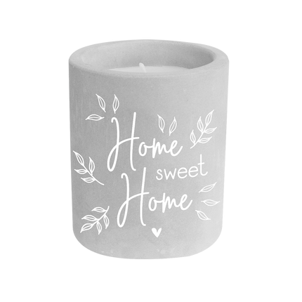Szara świeca cementowa Home Sweet Home 8 cm