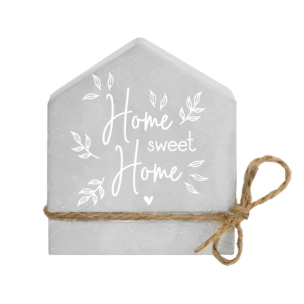 Szary cementowy dom Home Sweet Home 8 cm