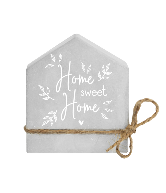 Szary cementowy dom Home Sweet Home 8 cm