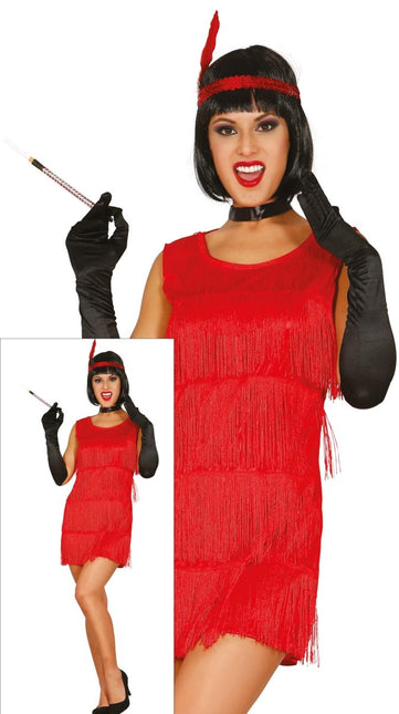 Charleston Jurk Rood Dames van Fiestas Guirca koop je bij Partywinkel