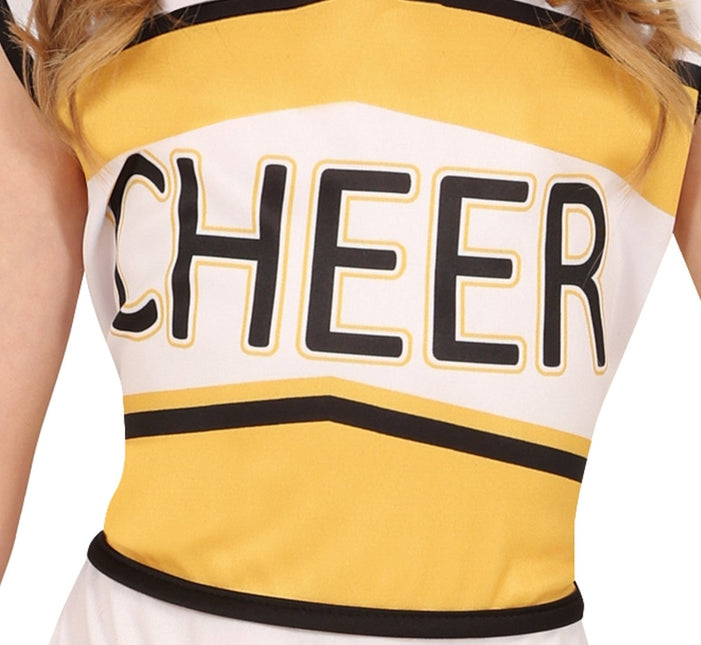 Cheerleader Jurk Geel Meisje - Partywinkel - 8434077779415