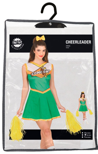 Cheerleader Jurk Groen Dames - Partywinkel - 8434077861530