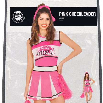 Cheerleader Jurk Roze Dames - Partywinkel - 8434077862247