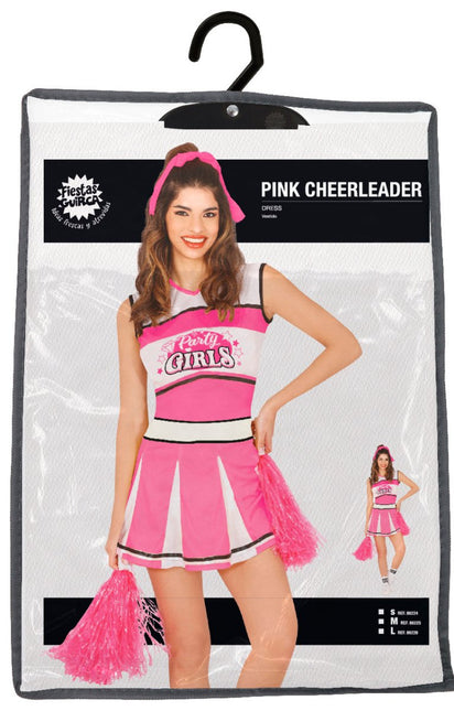 Cheerleader Jurk Roze Dames - Partywinkel - 8434077862247