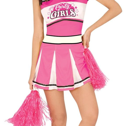 Cheerleader Jurk Roze Dames - Partywinkel - 8434077862247