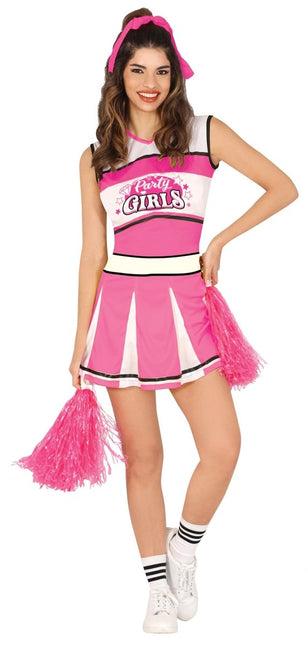 Cheerleader Jurk Roze Dames - Partywinkel - 8434077862247