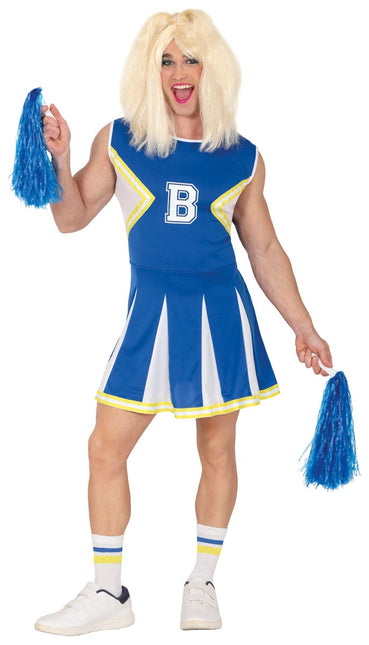 Cheerleader Pak Blauw Heren van Fiestas Guirca koop je bij Partywinkel