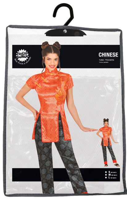 Chinees Kostuum Rood Dames - Partywinkel - 8434077862131