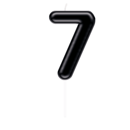 Cijfer Kaars 7 Zwart van Paper Dreams koop je bij Partywinkel