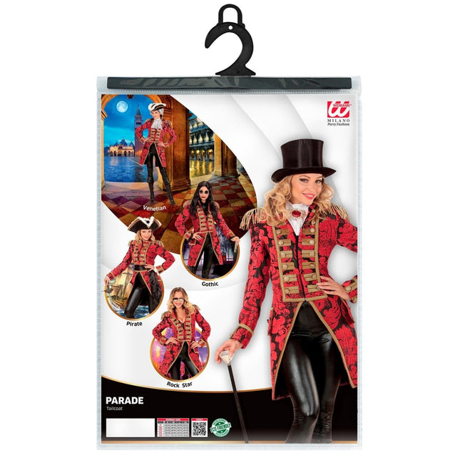 Circus Jas Rood Goud Dames van Widmann koop je bij Partywinkel