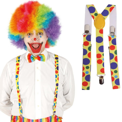 Clown Bretels Stippen 92cm van Fiestas Guirca koop je bij Partywinkel