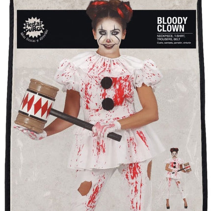 Clown Halloween Kostuum Dames Bloederig van Fiestas Guirca koop je bij Partywinkel