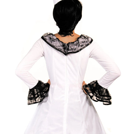 Clown Jurk Wit Zwart Dames Leg Avenue - Partywinkel - 714718527642