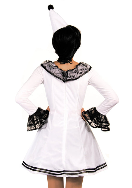 Clown Jurk Wit Zwart Dames Leg Avenue - Partywinkel - 714718527642