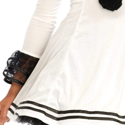 Clown Jurk Wit Zwart Dames Leg Avenue - Partywinkel - 714718527642