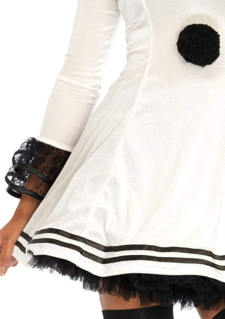 Clown Jurk Wit Zwart Dames Leg Avenue - Partywinkel - 714718527642