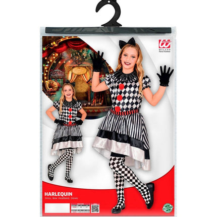 Clownspak Zwart Wit Meisje - Partywinkel - 8003558090150