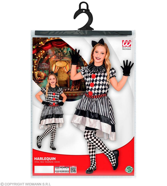 Clownspak Zwart Wit Meisje - Partywinkel - 8003558090150