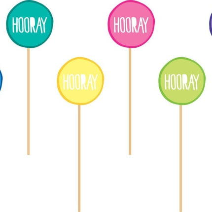 Cocktailprikkers Gekleurd 8st van Haza Witbaard koop je bij Partywinkel