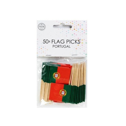 Cocktailprikkers Portugal 8cm 50st van WeFiesta koop je bij Partywinkel