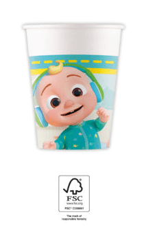 Cocomelon Bekers Karton 200ml 8st van Procos koop je bij Partywinkel