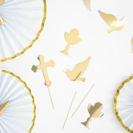 Communie Caketopper 31,5cm 6st van Partydeco koop je bij Partywinkel