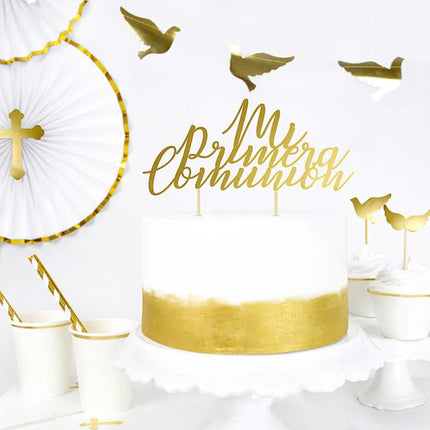 Communie Caketopper 31,5cm 6st van Partydeco koop je bij Partywinkel