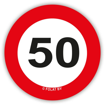Confetti 50 Jaar Verkeersbord 48st - Partywinkel - 8714572624503