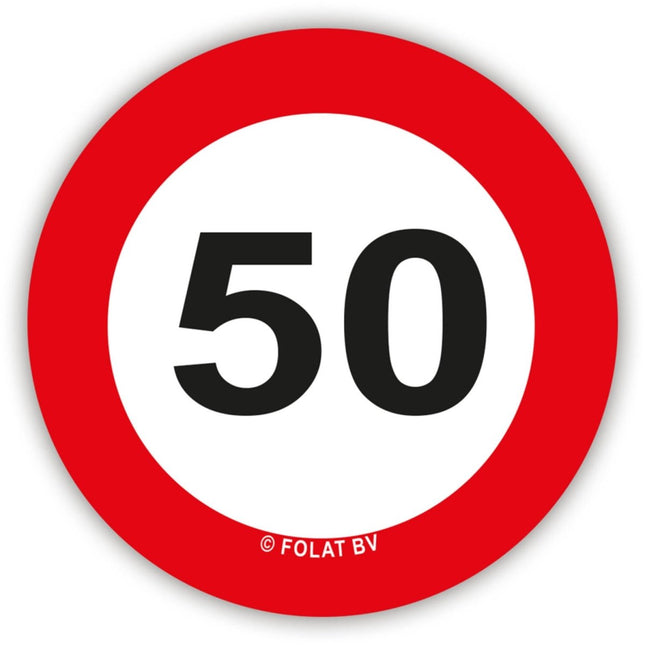 Confetti 50 Jaar Verkeersbord 48st - Partywinkel - 8714572624503