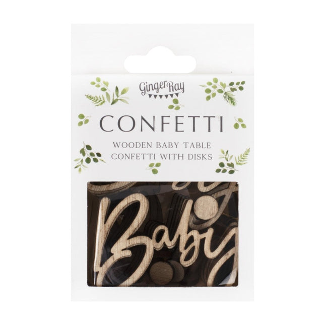 Confetti Baby Hout 18st van Ginger Ray koop je bij Partywinkel