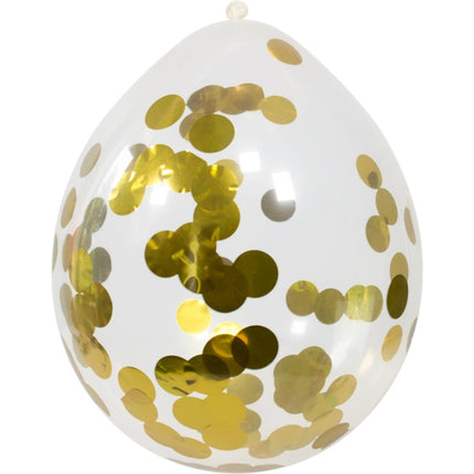 Confetti Ballonnen Goud 30cm 4st van Folat koop je bij Partywinkel