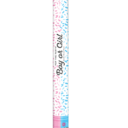 Confetti kanon 60 cm - Gender reveal meisje papier van Paper Dreams koop je bij Partywinkel