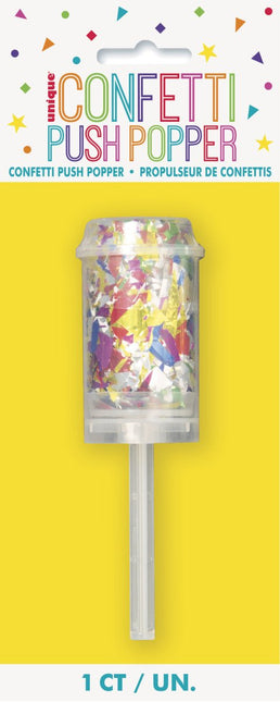 Confetti Kanon Gekleurd 13cm van Unique koop je bij Partywinkel