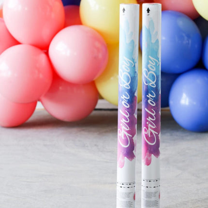 Confetti Kanon Gender Reveal Roze 57cm van Folat koop je bij Partywinkel
